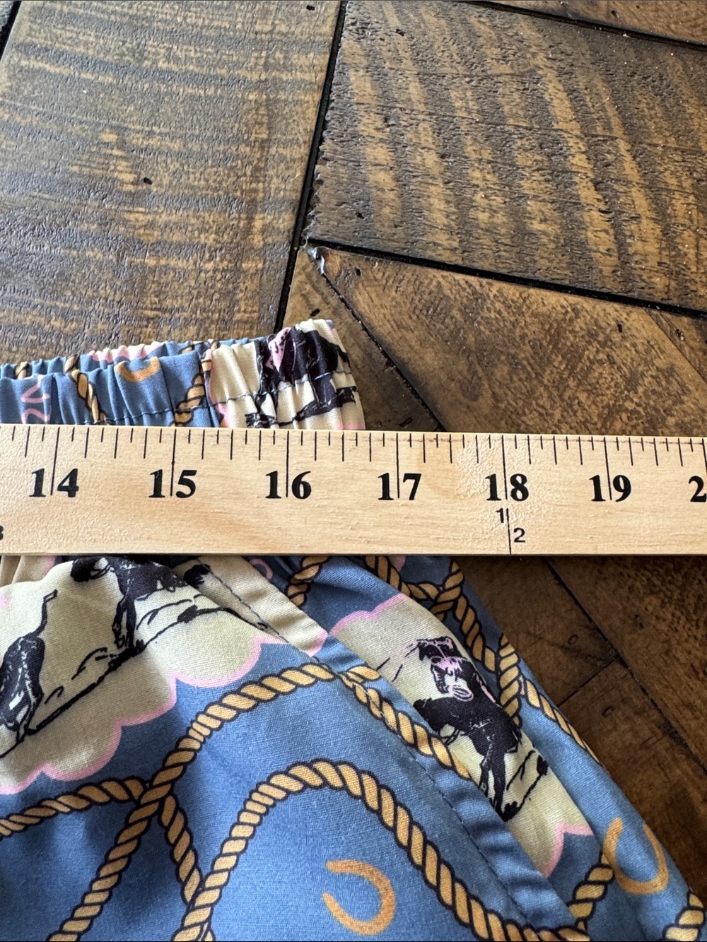 Printed Blue Rope-Pattern Bermudas Shorts - Picture 3 of 6